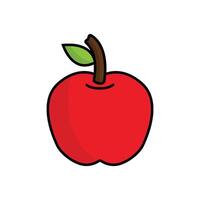 manzana Fruta icono logo vector