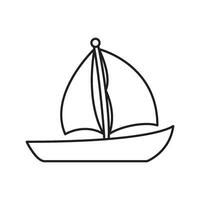 sailboat icon logo vector