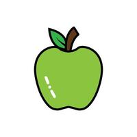 manzana Fruta icono logo vector