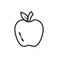 manzana Fruta icono logo vector