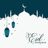 Eid festive wishes background design vector