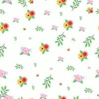 Beautiful seamless Floral pattern design vector