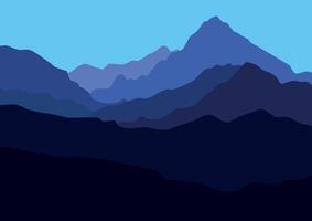 landscape mountains illustration in flat design for background. vector