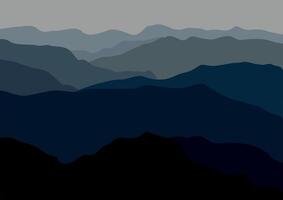 landscape mountains illustration in flat design for background. vector