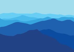 landscape mountains illustration in flat design for background. vector