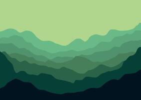 Mountains landscape panorama, nature illustration. vector