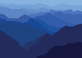 landscape mountains illustration in flat design for background. vector