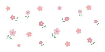 linda verano y primavera modelo con rosado flores en un blanco fondo, floral tema, verano patrones para varios productos, floral impresión para cerámico platos o otro productos vector