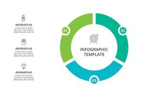 Creative concept for infographic with 3 steps, options, parts or processes. Business data visualization. vector