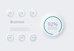 Neumorphic flowchart infographic. Creative concept for infographic with 76 steps, options, parts or processes. Template for diagram, graph, presentation and chart. vector