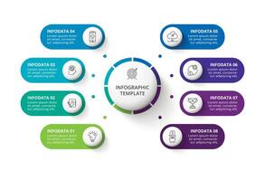 creativo concepto para infografía con 6 6 pasos, opciones, partes o procesos. negocio datos visualización. vector