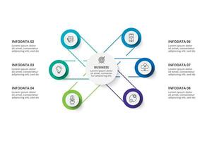 Creative concept for infographic with 6 steps, options, parts or processes. Business data visualization. vector