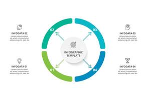 Creative concept for infographic with 4 steps, options, parts or processes. Business data visualization. vector