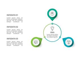 Creative concept for infographic with 3 steps, options, parts or processes. Business data visualization. vector