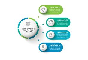 Creative concept for infographic with 4 steps, options, parts or processes. Business data visualization. vector