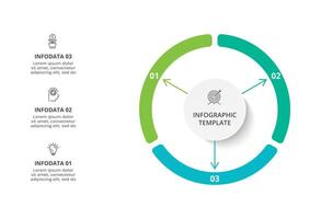 Creative concept for infographic with 3 steps, options, parts or processes. Business data visualization. vector