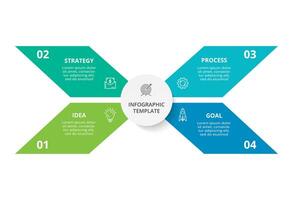 Creative concept for infographic with 4 steps, options, parts or processes. Business data visualization. vector