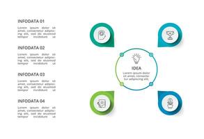 Creative concept for infographic with 4 steps, options, parts or processes. Business data visualization. vector