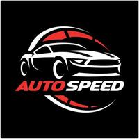 silhouette of a sport car logo vector