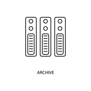 archivo concepto línea icono. sencillo elemento ilustración. archivo concepto contorno símbolo diseño. vector