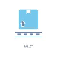 pallet concept line icon. Simple element illustration. pallet concept outline symbol design. vector