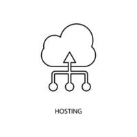 hosting concept line icon. Simple element illustration. hosting concept outline symbol design. vector