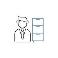 file cabinet concept line icon. Simple element illustration. file cabinet concept outline symbol design. vector