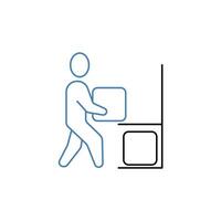 warehouseman concept line icon. Simple element illustration. warehouseman concept outline symbol design. vector