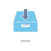 drawer concept line icon. Simple element illustration. drawer concept outline symbol design. vector