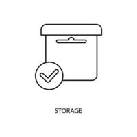 storage concept line icon. Simple element illustration. storage concept outline symbol design. vector