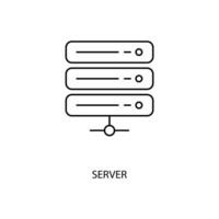 server concept line icon. Simple element illustration. server concept outline symbol design. vector