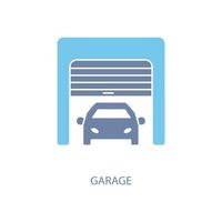 garage concept line icon. Simple element illustration. garage concept outline symbol design. vector