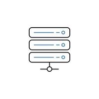 server concept line icon. Simple element illustration. server concept outline symbol design. vector