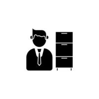 file cabinet concept line icon. Simple element illustration. file cabinet concept outline symbol design. vector