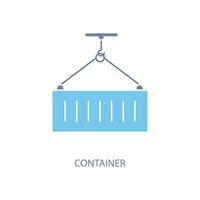 container concept line icon. Simple element illustration. container concept outline symbol design. vector