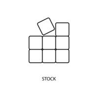 stock concept line icon. Simple element illustration. stock concept outline symbol design. vector
