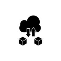 cloud storage concept line icon. Simple element illustration. cloud storage concept outline symbol design. vector