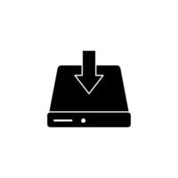 hard drive concept line icon. Simple element illustration. hard drive concept outline symbol design. vector