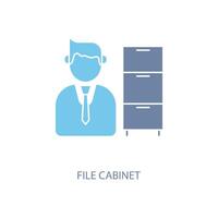 file cabinet concept line icon. Simple element illustration. file cabinet concept outline symbol design. vector