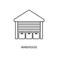 warehouse concept line icon. Simple element illustration. warehouse concept outline symbol design. vector