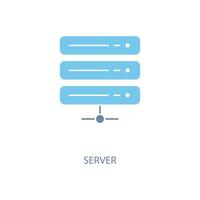 server concept line icon. Simple element illustration. server concept outline symbol design. vector