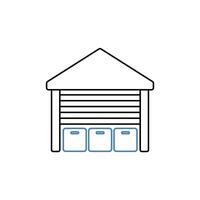 warehouse concept line icon. Simple element illustration. warehouse concept outline symbol design. vector