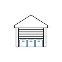 warehouse concept line icon. Simple element illustration. warehouse concept outline symbol design. vector