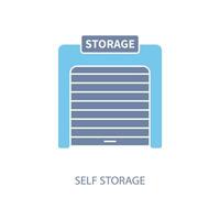 self storage concept line icon. Simple element illustration. self storage concept outline symbol design. vector