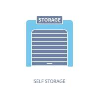 self storage concept line icon. Simple element illustration. self storage concept outline symbol design. vector