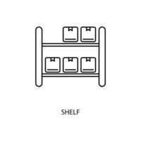 shelf concept line icon. Simple element illustration. shelf concept outline symbol design. vector