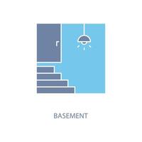 basement concept line icon. Simple element illustration. basement concept outline symbol design. vector