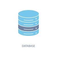 database concept line icon. Simple element illustration. database concept outline symbol design. vector