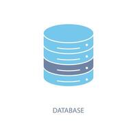 database concept line icon. Simple element illustration. database concept outline symbol design. vector