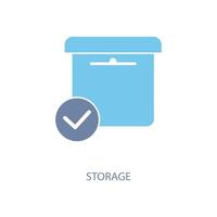 storage concept line icon. Simple element illustration. storage concept outline symbol design. vector